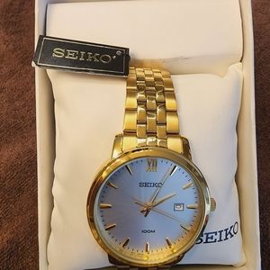 Seiko Men's Essential Quartz Analog Gold Stainless Steel Bracelet Watch
